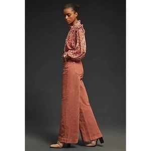 NWT Anthropologie Pilcro The Gwen Wide-Leg Corduroy Pants